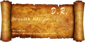 Drozdik Róza névjegykártya