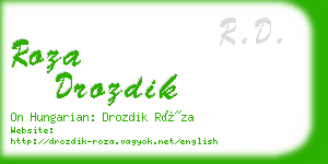 roza drozdik business card